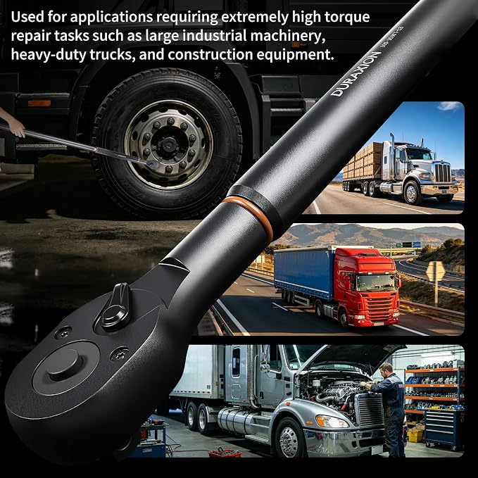 Torque Wrench 3/4-Inch Drive Dual Range Scale 100-950ft.lb/135.58-1288.03Nm | ±3% Precision, 48 tooth Dual-direction Torque Wrenches for Car Truck Maintenance and Product Assembly