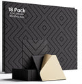 Sound Proof Foam Panels for Walls, 18 Pack Self-Adhesive Acoustic Panels, 12" X 12" X 0.4" Soundproof Wall Panels for Door, Ceiling, Home Office Black