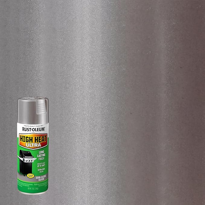 Rust-Oleum 270201 High Heat Ultra Spray Paint, 12 oz, Silver