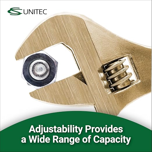 C.S. Unitec Adjustable End Wrench Non-Sparking, Non-Magnetic, Corrosion Resistant (Copper Beryllium) 150Mm (6In) TUV Certified EX501-6B, "6"""