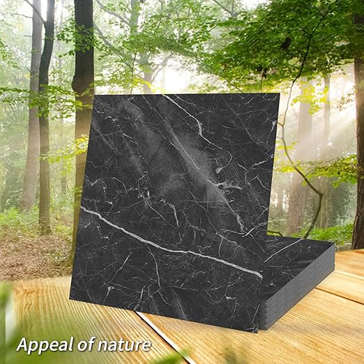 Art3d Peel and Stick Floor Tile, 30-Pack 12 x 12in. Covers 30 Sq.ft, Waterproof Vinyl Flooring Tiles Self Adhesive for Kitchen, Bathroom & Bedroom - Dark Marble