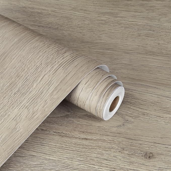WESTICK Wood Grain Contact Paper Peel and Stick Countertops Waterproof Wood Look Wallpaper Stick and Peel Wood Contact Paper for Cabinets Kitchen Table Bedroom Dresser Desk 15.8" x 78"
