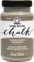 FolkArt, Barcelona Beige Assorted Home Décor 8 fl oz / 236 ml Acrylic Chalk Paint For Easy To Apply DIY Arts And Crafts, Ultra Matte Finish, 11963