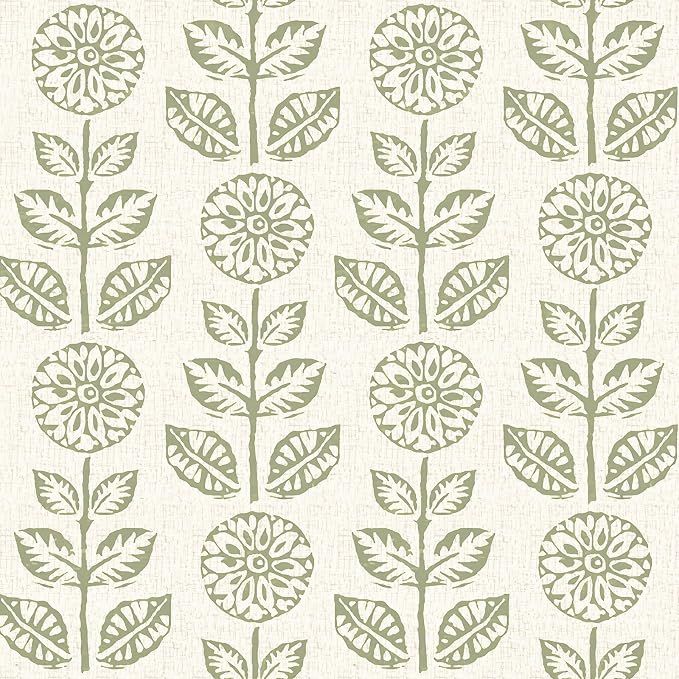Wudnaye Vintage Floral Peel and Stick Wallpaper Beige Floral Contact Paper 17.7in × 196.8in Tulip Self Adhesive Wallpaper Boho Flowers Removable Waterproof Wall Paper for Bathroom Bedroom Decorative