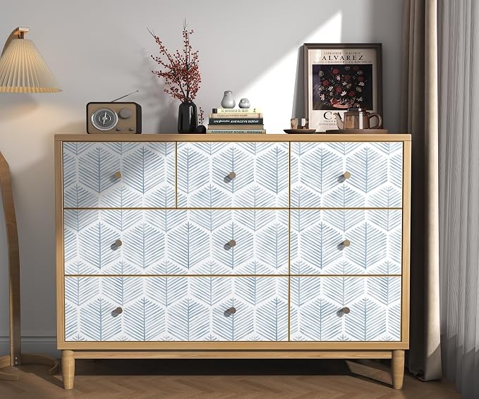 Geometric Peel and Stick Wallpaper Boho Contact Paper Vinyl 17.3''×197'' | Self Adhesive Wallpaper Modern Beige and White Wall Paper Removable Decorative Wallpapers for Bedroom Bathroom Cabinets Décor