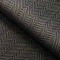 FunStick 24"x200" Black and Gold Peel and Stick Wallpaper Removable Geometric Grasscloth Wallpaper Fabric Grass Cloth Black Contact Paper Self Adhesive Wallpapers for Bedroom Cabinets Drawers Shelves