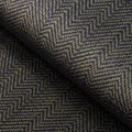 FunStick Black and Gold Geometric Wallpaper Peel and Stick Modern Faux Grasscloth Wall Paper Textured Herringbone Self Adhesive Vinyl Contact Paper for Room Wall Furniture Cabinet Removable 12" x 200"