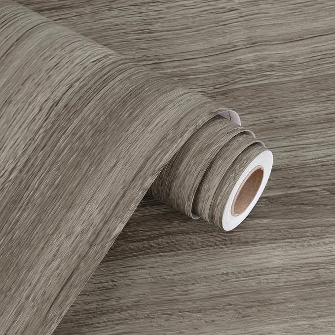 WESTICK Brown Wood Countertop Peel and Stick Wood Wallpaper Vintage Wood Contact Paper Self Adhesive Rustic Wooden Vinyl Wrap for Countertops Tables Bathroom Cabinets 15.8” x 78”
