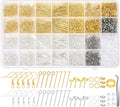 Modacraft 2000Pcs Earring Making Supplies Kit - Hypoallergenic, Includes Hooks, Findings, Posts, Backs, Pins, Jump Rings for Jewelry Making