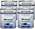 Rust-Oleum 207002-4PK Marine Coatings Topside Paint, Quart, Navy Blue, 4 Pack
