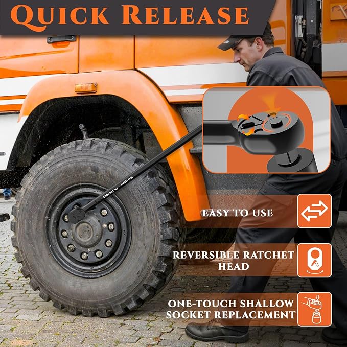 3/4 Torque Wrench Drive Loud Click (100-650 Ft.Lb/ 135.6-881.4 N.m) | ±3% Accuracy Dual-Direction Dual-Scale CR-V for Heavy Duty Car Truck Lug Industrial Bolt Machinery Repair with Storage Case
