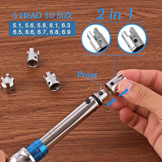 Spoke Torque Wrench, 2-10NM Torque Wrench Set for Motorcycle and Dirt Bike Spoke