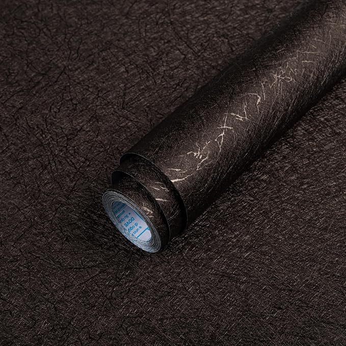 Brown Peel and Stick Self Adhesive Wallpaper Countertop Contact Paper | Removable Waterproof Bathroom 15.7" X 393.7" Kitchen Vinyl Wrap for Cabinet Countertops Wall Counter Top Paper