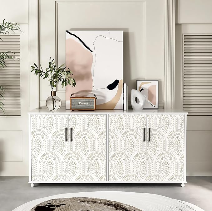 EeeComing Boho Peel and Stick Wallpaper Modern Wall Paper Peel and Stick Removable Contact Paper Self Adhesive Wallpaper for Bedroom and Bathroom Cabinet Shelf Liner Vinyl 393.7 "x17.3