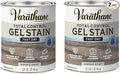 Varathane Total Control Gel Stain | Low Odor Water-Based Formula | Thick Gel Formula for Vertical Surfaces | Ideal for Wood, Metal & Fiberglass | Quart | Smoke Gray | 2 Pack