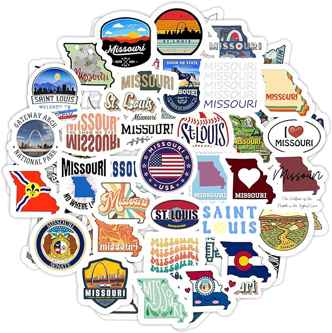 BulbaCraft Missouri Sticker for Water Bottle and Laptop - State Souvenirs, Decorations & Gifts, Waterproof Vinyl Decals, Gifts for Women & Men