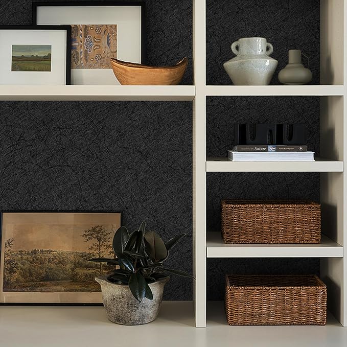 Dark Grey Peel and Stick Self Adhesive Wallpaper Countertop Contact Paper | Removable Waterproof Bathroom 15.7" X 196.8" Kitchen Vinyl Wrap for Cabinet Countertops Wall Counter Top Paper