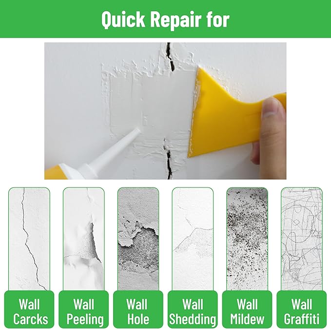 Bates- Drywall Repair Kit, Wall Spackle Repair Paste(120g), Drywall Patch Kit, Spackle for Drywall Hole Filler, Wall Putty Hole Repair, Spackle Wall Repair Kit, Hole Filler Putty for Walls