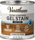 Varathane Total Control Gel Stain | Low Odor Water-Based Formula | Thick Gel Formula for Vertical Surfaces | Ideal for Wood, Metal & Fiberglass | Half Pint | Ipswich Pine