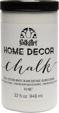 FolkArt Home Decor Chalk Furniture & Craft Acrylic Paint in Assorted Colors, 32 ounce, Cottage White,25643