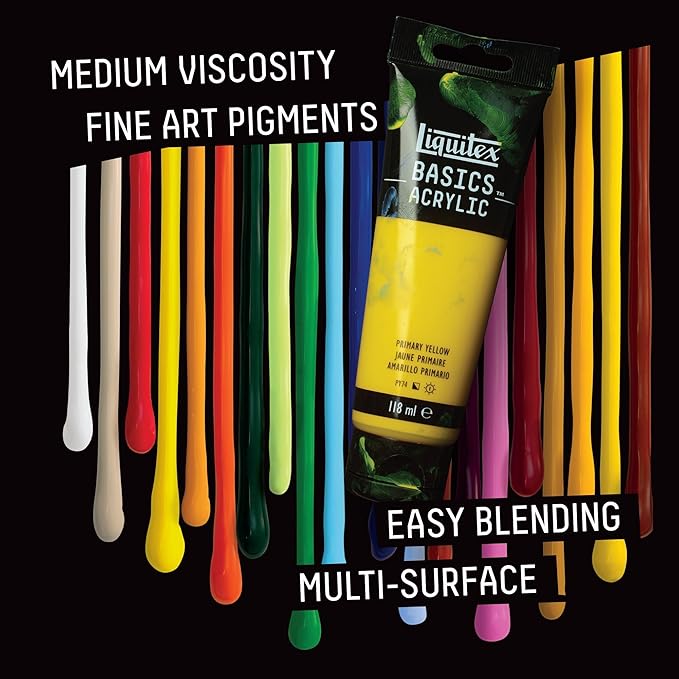 Liquitex BASICS Acrylic Paint, 118ml (4-oz) Tube, Bright Aqua Green