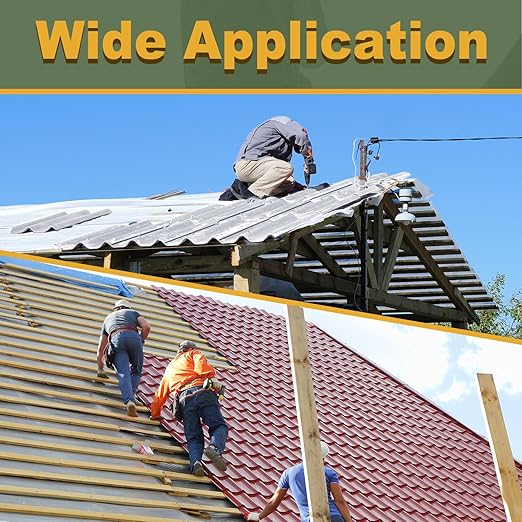 LIONMAX Metal Roofing Screws #14 x 2 Inch, 300-PCS, Rustproof Coating Hex Head Sheet Metal Roof Screws, Rubber Washer, Sharp Point, Metal to Wood Siding Screw, Hex Socket Included