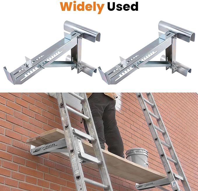 maXpeedingrods Adjustable Ladder Jacks 2 Pack Scaffold Ladder Accessory Extension Ladder Jack for Working Stage
