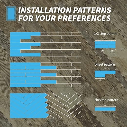 Art3d Peel and Stick Floor Tile Vinyl Wood Plank 36-Pack 54 Sq.Ft, Aged Wood, Rigid Surface Hard Core Easy DIY Self-Adhesive Flooring