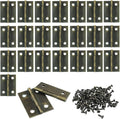 Murtenze 24 Pack 1.5 Inch Door Hinge Cabinet Hinge,Antique Bronze Butt Hinges Ball Bearing Window Outdoor Hinges with Mounting Screws