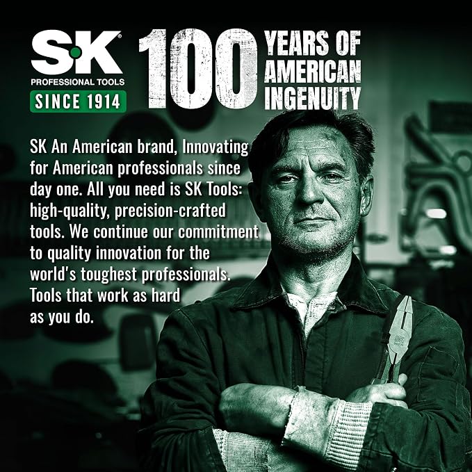 SK 12'' Quick Adjust Water Pump Pliers, SureGrip V-Jaw Groove Joint Pliers | Premium CR-V Steel, Ergonomic Anti-slip Handle for Comfortable Grip