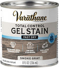 Varathane Total Control Gel Stain | Low Odor Water-Based Formula | Thick Gel Formula for Vertical Surfaces | Ideal for Wood, Metal & Fiberglass | Half Pint | Smoke Gray