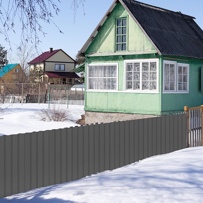 20PCS Metal Roofing Panels, Corrugated Galvanized Roof Panels, Waterproof Metal Siding Panels with 120 Pcs Steel Screws for Pergola, Gazebo, Shed, Garages, Stables and Mobile Homes (Grey)