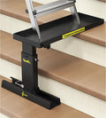 Foldable | Heavy-Duty Ladder Extender Pro, High Strength Steel Material Design Ladder Extension Pro for Stairs w/Non-Slip Mat, 9.25-15.5" Adjustable Height, Applicable Ladder Feet Spacing 20"