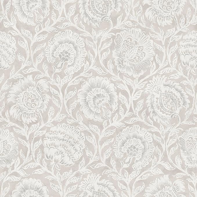 Nabela Noor Home NuWallpaper Aliviya Wheat Peel and Stick Wallpaper, NNS6507