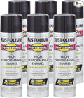 Rust-Oleum 7579838-6PK Professional High Performance Enamel Spray Paint, 15 oz, Gloss Black, 6 Pack