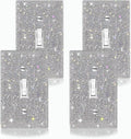 Shiny Silver Rhinestone Wall Plates - 4 Pack - Light Switch Decorative Cover
