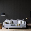 Zeeko Black Peel and Stick Wallpaper 23.6" x 120" Removable Crocodile Wallpaper Embossed Contact Paper Textured Wall Paper for Cabinet Bedroom Bathroom