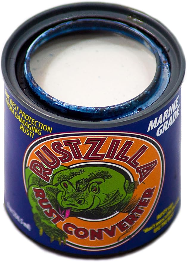 RUSTZILLA RZMG-004271 Marine Grade Rust Converter and Remover, Professional Strength for All Metals Including Stainless Steel, Steel, Cast-Iron, 8 oz.