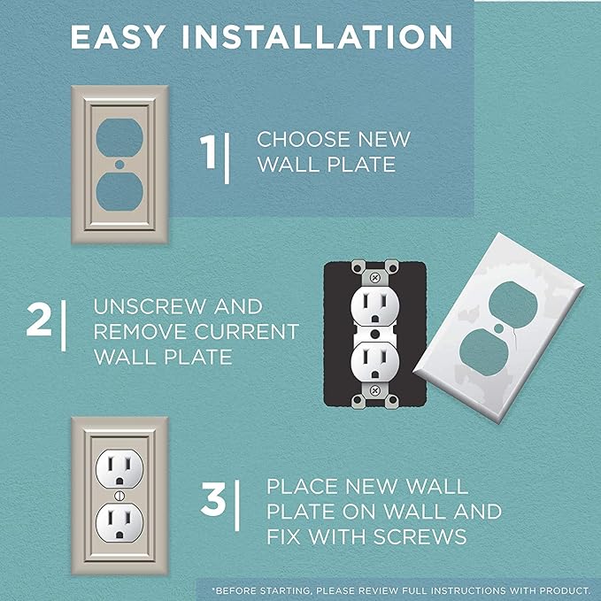 Franklin Brass Architectural (1-Pack) Single Switch/Duplex Combo Matte Black 2-Gang Combination Wall Plate Electrical Outlet Covers 64213