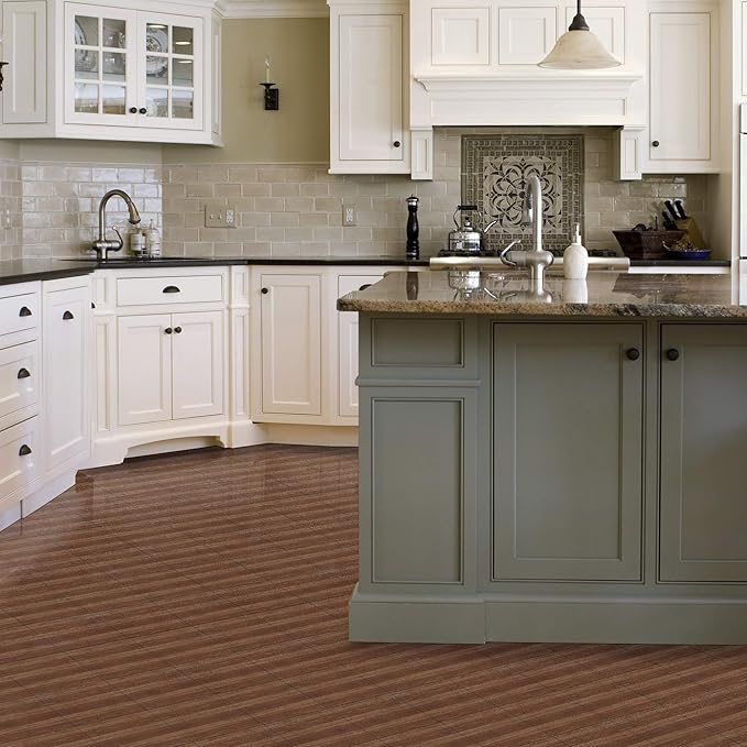 Nexus Self Adhesive 12-Inch Vinyl Floor Tiles, 20 Tiles - 12" x 12", Medium Oak Plank-Look Pattern - Peel & Stick, DIY Flooring for Kitchen, Dining Room, Bedrooms & Bathrooms by Achim Home Decor