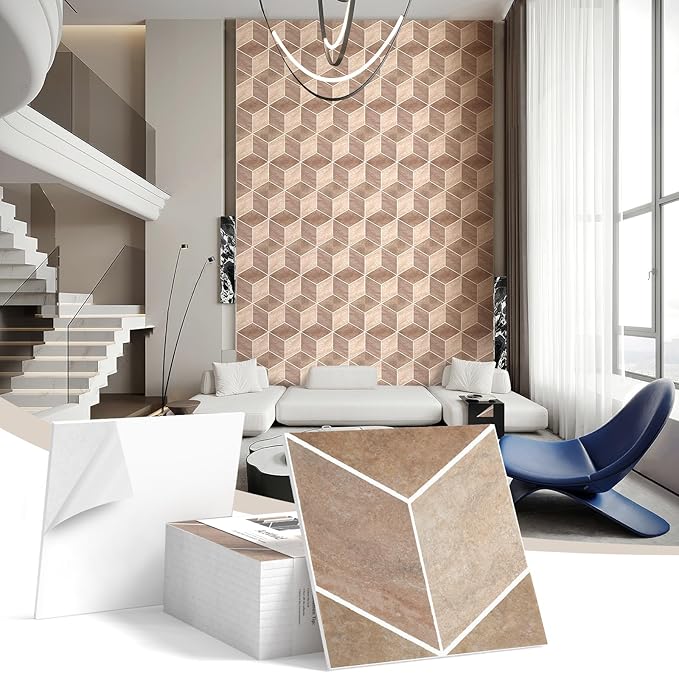 12Pack Acoustic Panels, Self-Adhesive Sound Proof Panels for Walls, Decorative Printing Sound Dampening Panels Sound Absorption Tiles for Studio, Office, Home, 12×12×0.4", Light Marble Texture