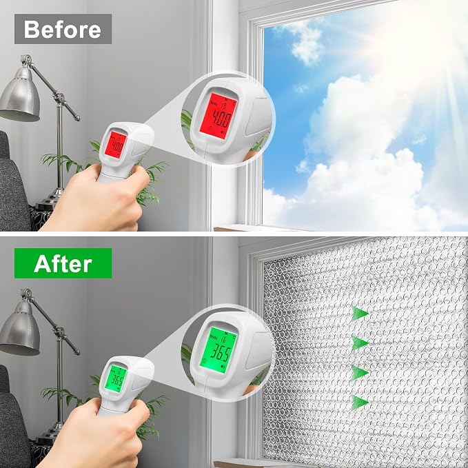 8P Garage Door Insulation Kit Panels 6MM 9x6.8 FT for Single Garage Door, Pre-Cut Bubble Reflective Aluminum Foil 120 Tape, DIY Install Temperature Control Block Summer Heat & Winter Cold (20.5x54)