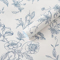 Ismoon Peel and Stick Wallpaper Floral Vintage Stick on Wall Paper Blue and White Contact Paper for Cabinet French Textured Removable Self Adhesive Wallpaper Vinyl for Bedroom Wall Deco 17.3 x 78.7in
