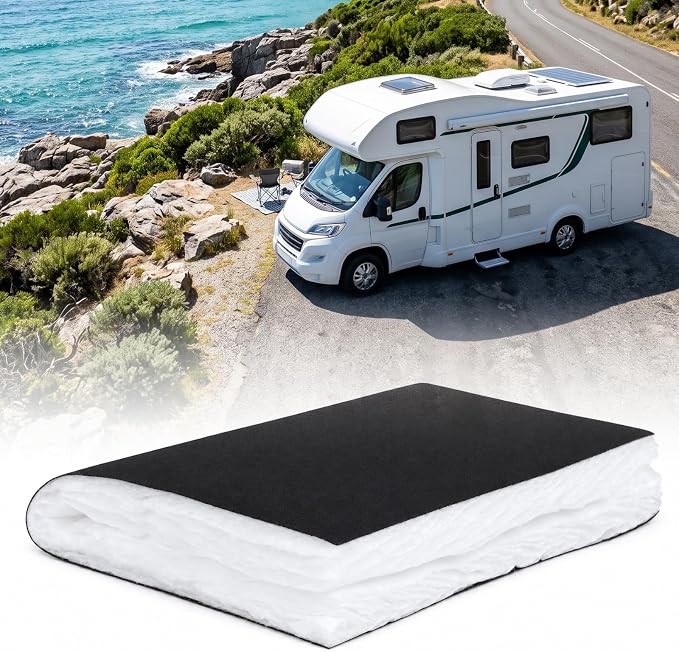 Automotive Camper Van Insulation, 5.08ft x 19.68ft, 100sqft | 40mm Thick Soundproof Material, R5.45 Thermal & Sound Barrier