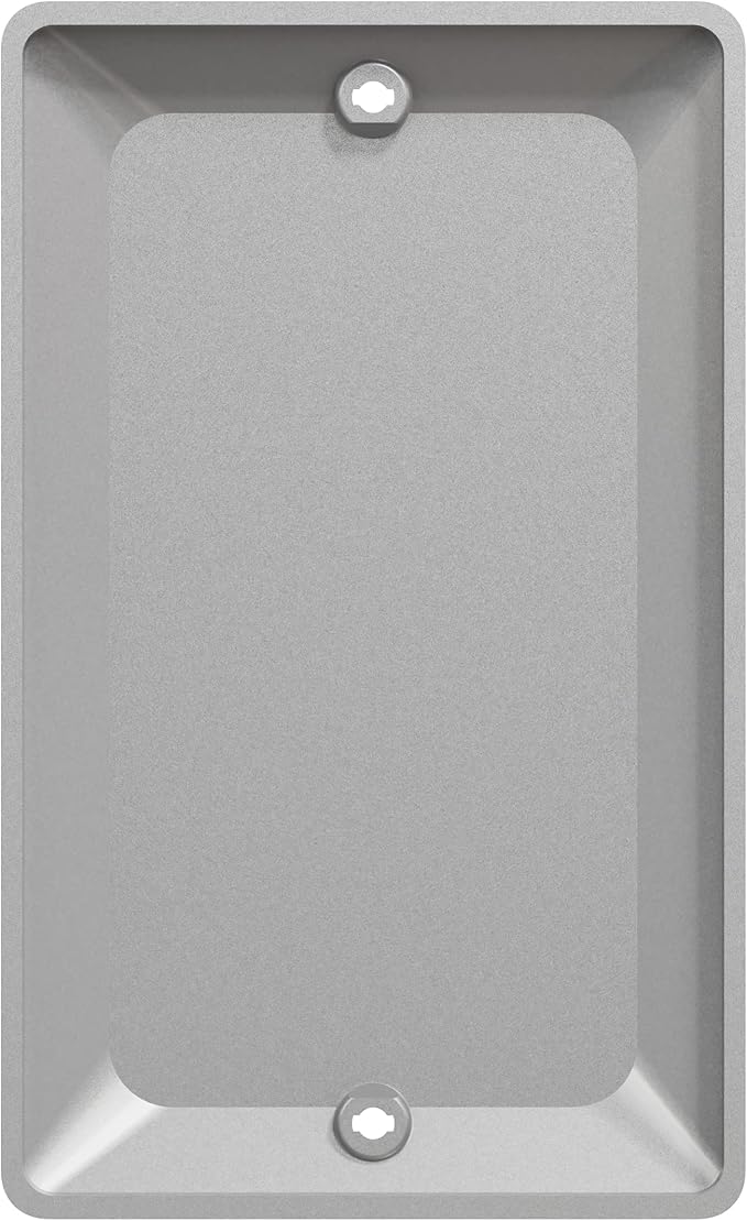 Square D by Schneider Electric Square D X Series Wall Plate for Outlet and Light Switch, Standard Size Blank 1 Gang, Matte Gray (Pack of 2)