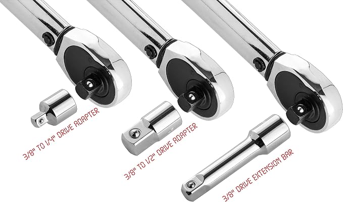 EPAuto 3/8-Inch Drive Click Torque Wrench 10-80 Ft-lb./ 13.6-108.5 Nm | 3/8-Inch Drive Click Torque Wrench 10-80 ft-lb. / 13.6-108.5 Nm 1.5" Wx1 Dx14.5 H