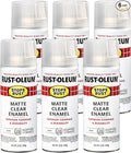 Rust-Oleum 285093-6PK Stops Rust Spray Paint, 12 oz, Matte Clear, 6 Pack