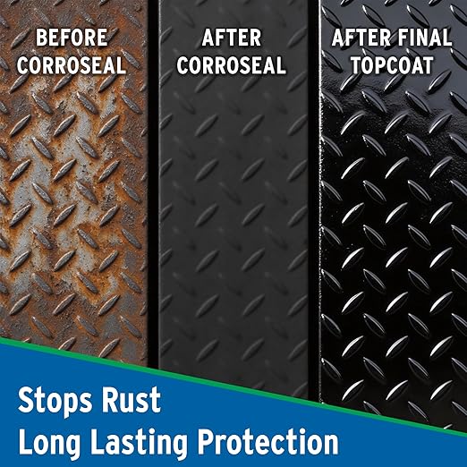 Corroseal Water-Based Rust Converter & Metal Primer, Rust Repair Converts and Preps Surface All-in-One, 1-Gallon (2-Pack)