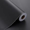 FUKU MON 24"x394" Dark Grey Wallpaper Matte Solid Gray Contact Paper Self-Adhesive Peel and Stick Thick Removable Wallpaper for Bedroom Cabinets Livingroom(Dark Gray)
