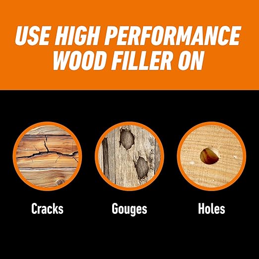 Gorilla All Purpose Wood Filler Wood Repair Kit with Putty Knife and Sanding Block